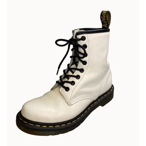 Dr Martens SZ 6 SINGLE LEFT ONLY White 1460 Smooth Leather Lace Up Boot Amputee